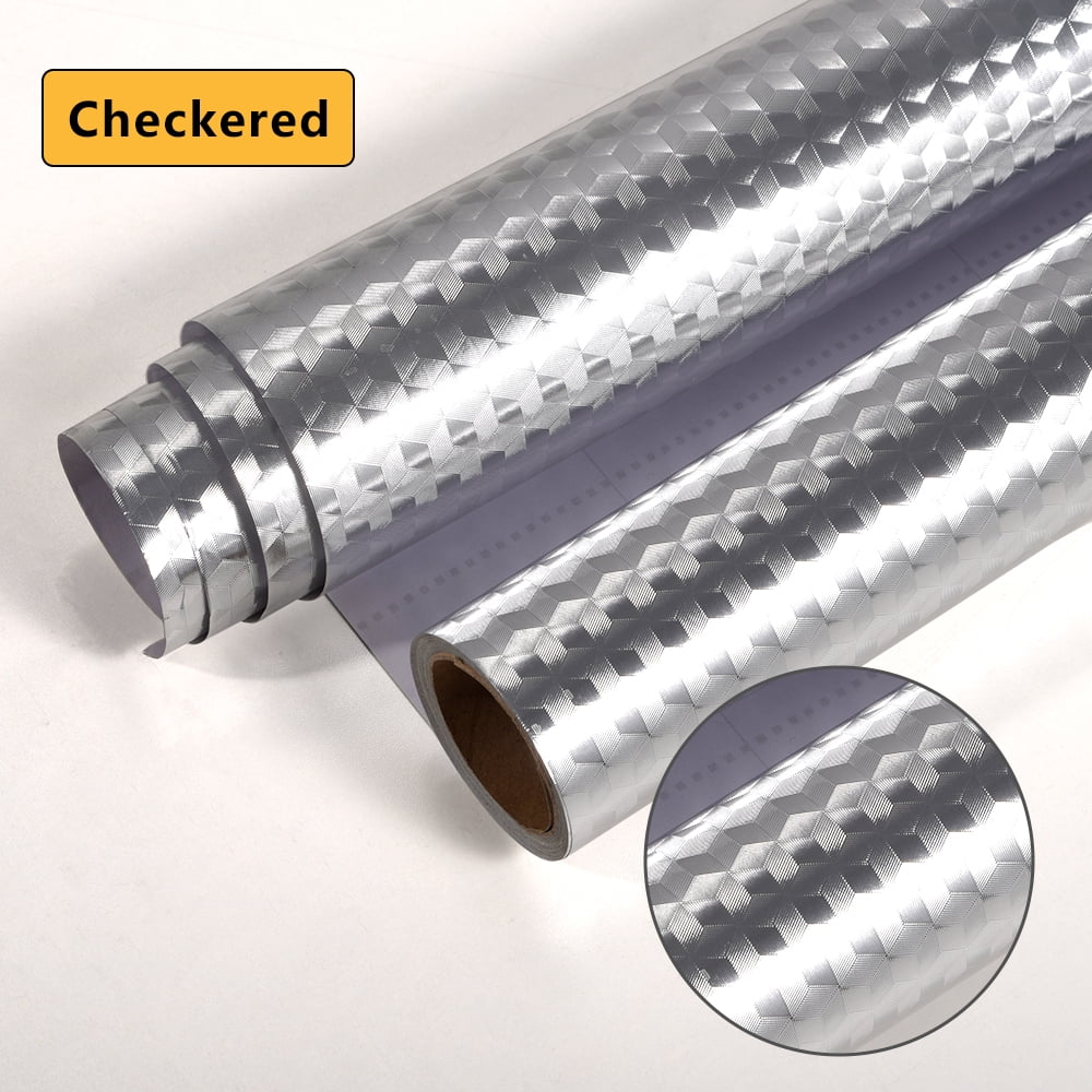 Kitchen Wallpaper Oil Proof Sticker Waterproof Heat Kitchen Backsplash,Aluminum Foil Peel and Stick Contact Paper for Wall,Countertops (23.6''X196'')