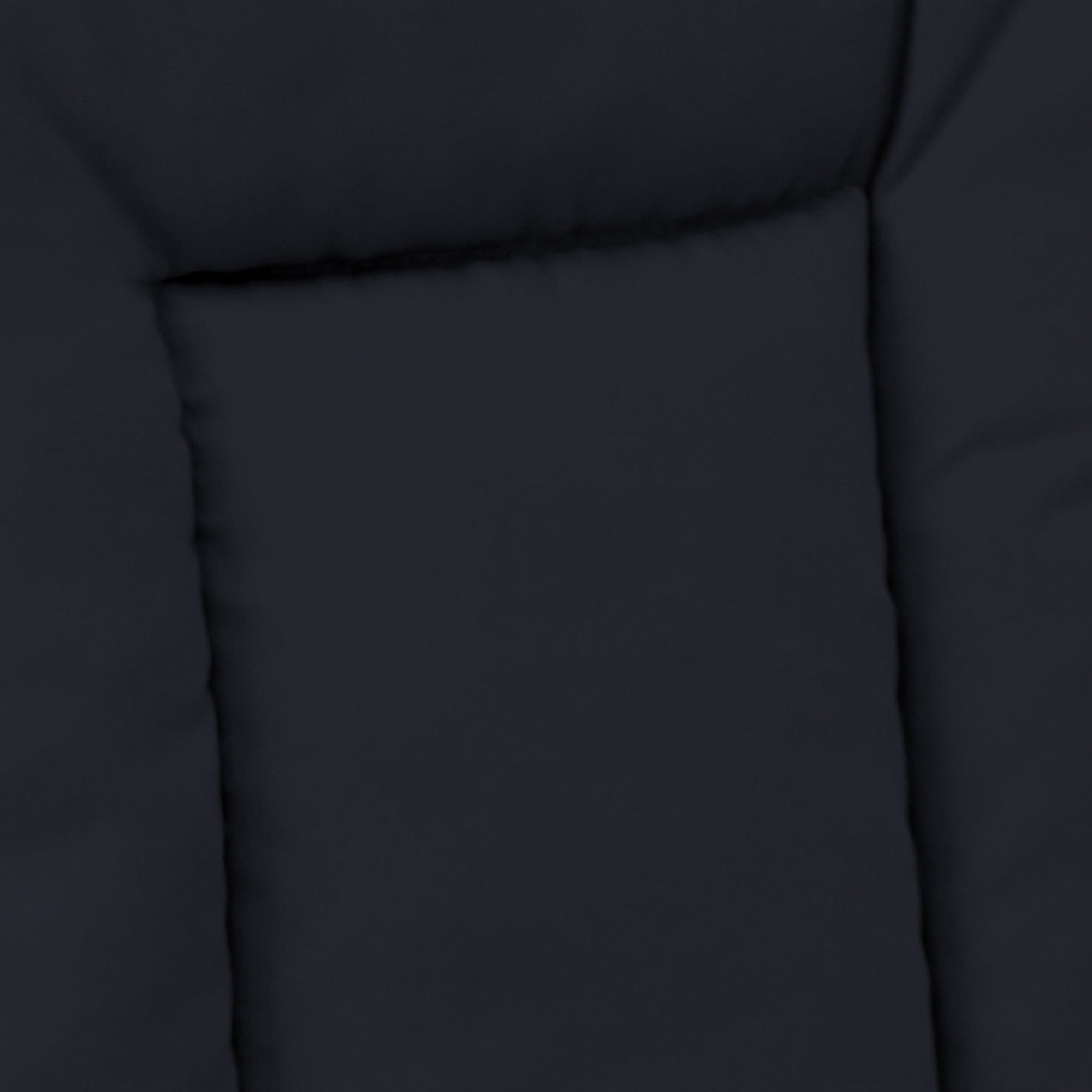 Jordan Manufacturing 38" x 21" Navy Solid Rectangular Outdoor Wrought Iron Chair Cushion with Ties and Hanger Loop