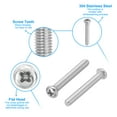 thumbnail image 3 of Uxcell Phillips Pan Head Screws, 60 Pack M4-0.7 x 40mm 304 Stainless Steel 18-8 Full Thread Pan Head Machine, 3 of 7