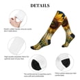 thumbnail image 5 of Lsque Artistic Oil Painting Sunflower Pattern Sport Compression Socks for Men & Women 15-20 mmHg Knee High Nurse Pregnant Running Medical and Travel Athletic, 5 of 6