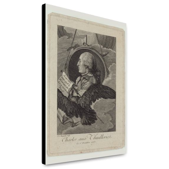 Canvas Print: Charles Aux Thuilleries i.e., Tuileries Le 1e Decembre 1783