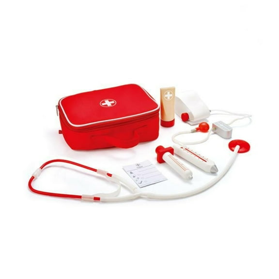 Hape Doctor on Call Wooden Playset W/ Accessories in Red, Toddler & Kids 3 