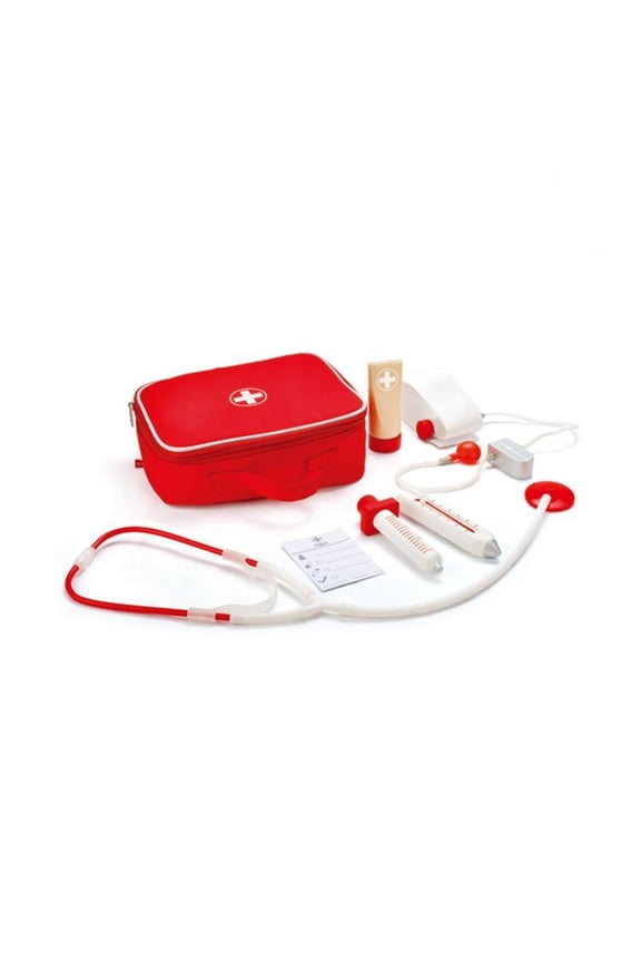 Doctor on Call Wooden Playset W/ Accessories in Red, Toddler & Kids 3+