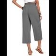 thumbnail image 4 of Pantalones Cortos para Mujer, Informales, con Cordón y Bolsillos, Holgados, de Cintura Alta y Pierna . Gris Oscuro XL, 4 of 6