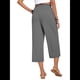 thumbnail image 4 of Pantalones Cortos para Mujer, Informales, con Cordón y Bolsillos, Holgados, de Cintura Alta y Pierna . Gris Oscuro XL, 4 of 6