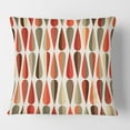 thumbnail image 2 of Designart Retro Abstract Drops IV' Mid-Century Modern Throw Pillow - 18x18, 2 of 2