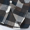 thumbnail image 4 of Younger Tree Toddler Baby Boys Fall Winter Christmas Plaid Flannel Shirt Ripped Holes Jeans Clothes Outfit Set,12-18M, 4 of 7