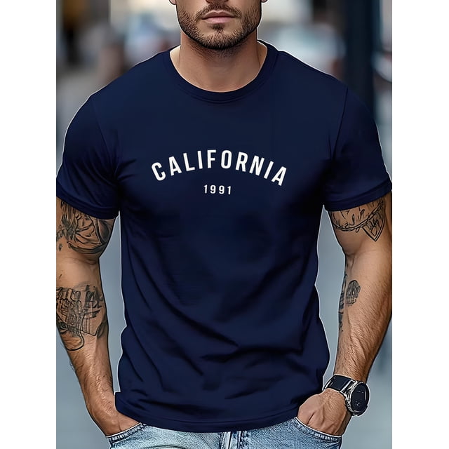 T-shirt Homme Extérieur Décontracté Sports Mode Graphique 1991 Imprimé Confortable Doux Bretelle