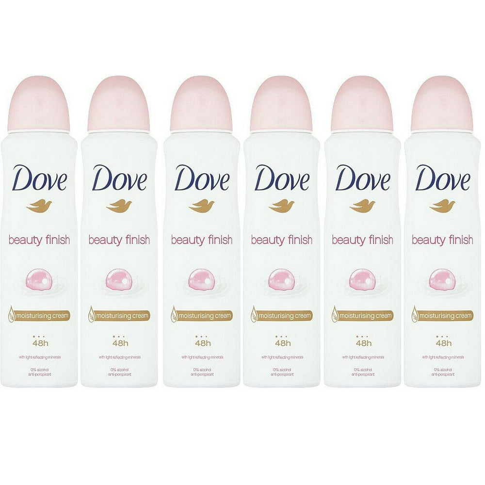 6 Pack Dove Beauty Finish Antiperspirant Deodorant Spray, 150ml each