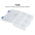 thumbnail image 6 of YAHHU Small Parts Organizer 7 Grids Clear Storage Box PP Plastic Compartment Storage Container with Removable Divider, 6 of 6