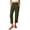 AB898 Green2, variant on Women Breathable Straight Leg Pants Solid Color Elastic Waist Trousers With Pockets Ladies Party Play Dress Pants Khaki Size S