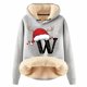 thumbnail image 1 of WILLBEST Sudadera Navideña para Mujer, con Estampado de Letras Navideñas, de Lana Gruesa, Cálida para El Invierno XX-Grande, 1 of 4