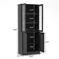 thumbnail image 6 of Bookcase with 3 Drawers, Bookshelf with LED and Large Storage Space, Black, 6 of 10