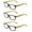 3 Tortoise, variant on 3 Pairs Geniune Bamboo Wood Temple Reading Glasses - Clear Lens Readers Men or Women 3.00