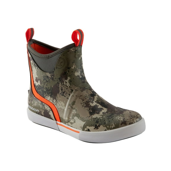 BASSDASH Men’s 6" Waterproof Deck Boots with Breathable Lining Anti-slip Neoprene Rubber Ankle Rain Boots for Fishing Boating