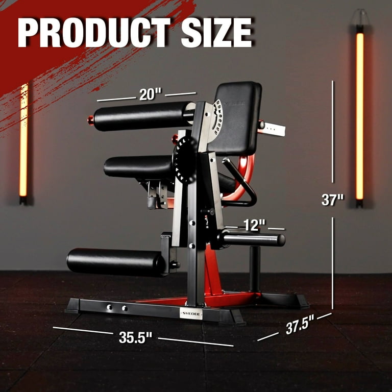 syedee Leg Extension and Curl Machine Lower Body Special Leg Machine Adjustable Leg Exercise Bench with Plate Loaded Leg Rotary Extension for