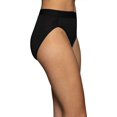 thumbnail image 5 of 3 Pairs Vanity Fair Women's Beyond Comfort Hi-Cut Briefs Modal 13250, Size 6, Black, 5 of 10