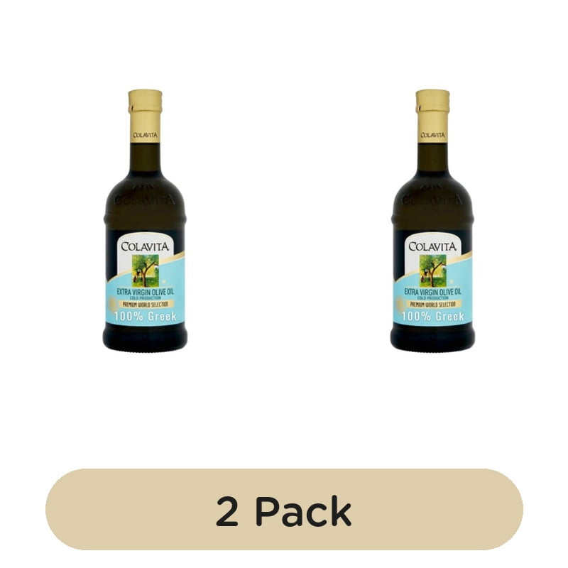 Colavita Greek Extra Virgin Olive Oil 750ml, British Import (Pack of 2)