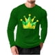 thumbnail image 1 of Mens Casual Camisetas, Carnaval Impreso Manga Larga Cuello Redondo Suelto Ajuste Superior, 1 of 5