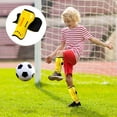 thumbnail image 2 of Hengguang 2 Pairs Kids Soccer Shin Guards with 2 Pairs Soccer Socks, Calf Protection Soccer Shin Pads & Socks for Toddler 5-12 Years(Yellow, Black), 2 of 7