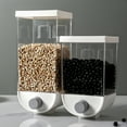thumbnail image 4 of Yeacher 1000mL Dry Food Dispenser Nail-free Cereal Dispenser Wall-Mounted Kitchen Food Storage Container Organizer for Cereal Trail Mix Candy Granola Nuts Beans Rice Pasta, 4 of 8