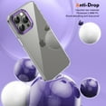 thumbnail image 3 of Ultra Slim Fit Phone Case for Apple iPhone 14 Pro Max, Crystal Clear Back Cover Anti-Scratch Shockproof Bumper Not-Yellowing Drop Protective Lightweight Case Cover for Women Men, Purple, 3 of 6