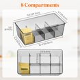 thumbnail image 4 of Lifewit 2 Pack Plastic Stackable Tea Bag Organizer, Divided Storage Bin Box for Kitchen Cabinets, Countertops, Pantry, Hold Coffee Pods, Sugar Packets, Condiments, 8 Sections, Black, 4 of 7