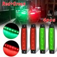 Red and Green 6LED Navigation Lights for Boats DC12V Waterproof