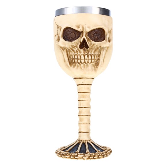 Treasure Cove Large Skull and Bones Goblet P714291 Coffin Bar Goblet Gothic Decor Halloween Decorations for Indoors