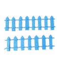 thumbnail image 1 of Mini Picket Fence Garden Dark Blue Wood Courtyard 10Pcs, 1 of 3