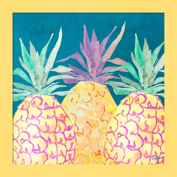 Great Art Now Havana Pineapple by Nola James, Framed Wall Art, 14W x 14H