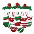 thumbnail image 1 of Polar X Mitaines Rouges et Vertes Famille de 12 Ornements de Noël Personnalisés, 1 of 2