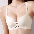 thumbnail image 3 of HBGVBA Seamless Bras for Women V Neck Thin Strap Wireless Bra Solid Color Breathable T-shirt Bra, 3 of 5