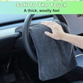 thumbnail image 4 of Microfiber Towels for Cars, 3 Pack 35.4" x 23.6" Car Drying Towel, Dark Gray Reusable Car Towel, Quick Drying Car Microfiber Cleaning Cloth for RVs, SUVs, Trucks, 4 of 8