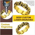 thumbnail image 3 of ORUYROP Can Engrave Men Skull Rings, Stainless Steel Statement Biker Rings, Gold Plated/Black-Send Gift Box, 3 of 7