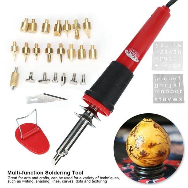 Wood Burning Tools Wood Burning Kit Soldering Iron DIY Wood Craft Tool With 37Pcs Tools For Embossing For Carving For Beginners