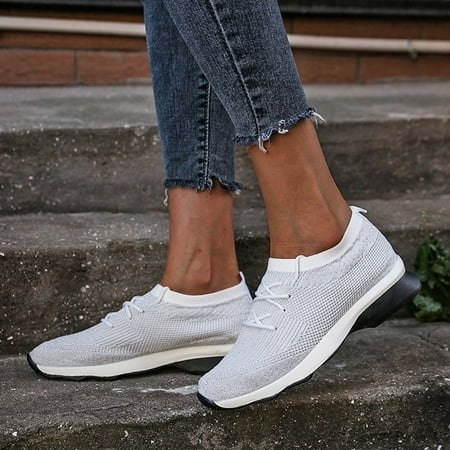 

Christmas Fashion Women s Casual Shoes Breathable Slip-on Wedges Outdoor Leisure Sneakers