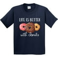 thumbnail image 3 of Inktastic Life is Better with Donuts Youth T-Shirt, 3 of 5