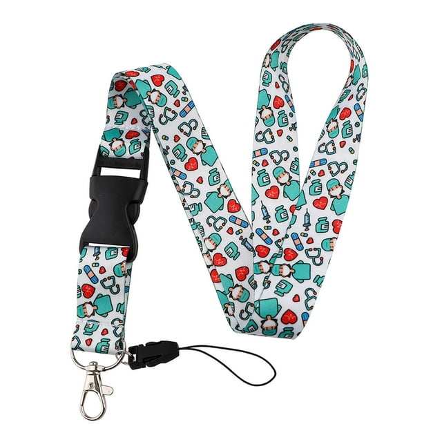 Cordón para el cuello para llaves, llaveros, billeteras y porta tarjetas de identificación, con liberación rápida Estilo B