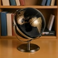 thumbnail image 4 of Costway 9-Inch Metallic Black World Globe 720° Rotating Earth Globe with Metal Stand, 4 of 10