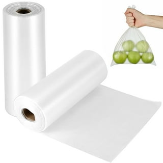 Tapsin 12x20 Plastic Produce Bags on a Roll - Clear Plastic Bags for Food,  Vegetable, Fruits, Bread, Pet Bags and Grocery Clear Bag- 350 Bags/roll (1