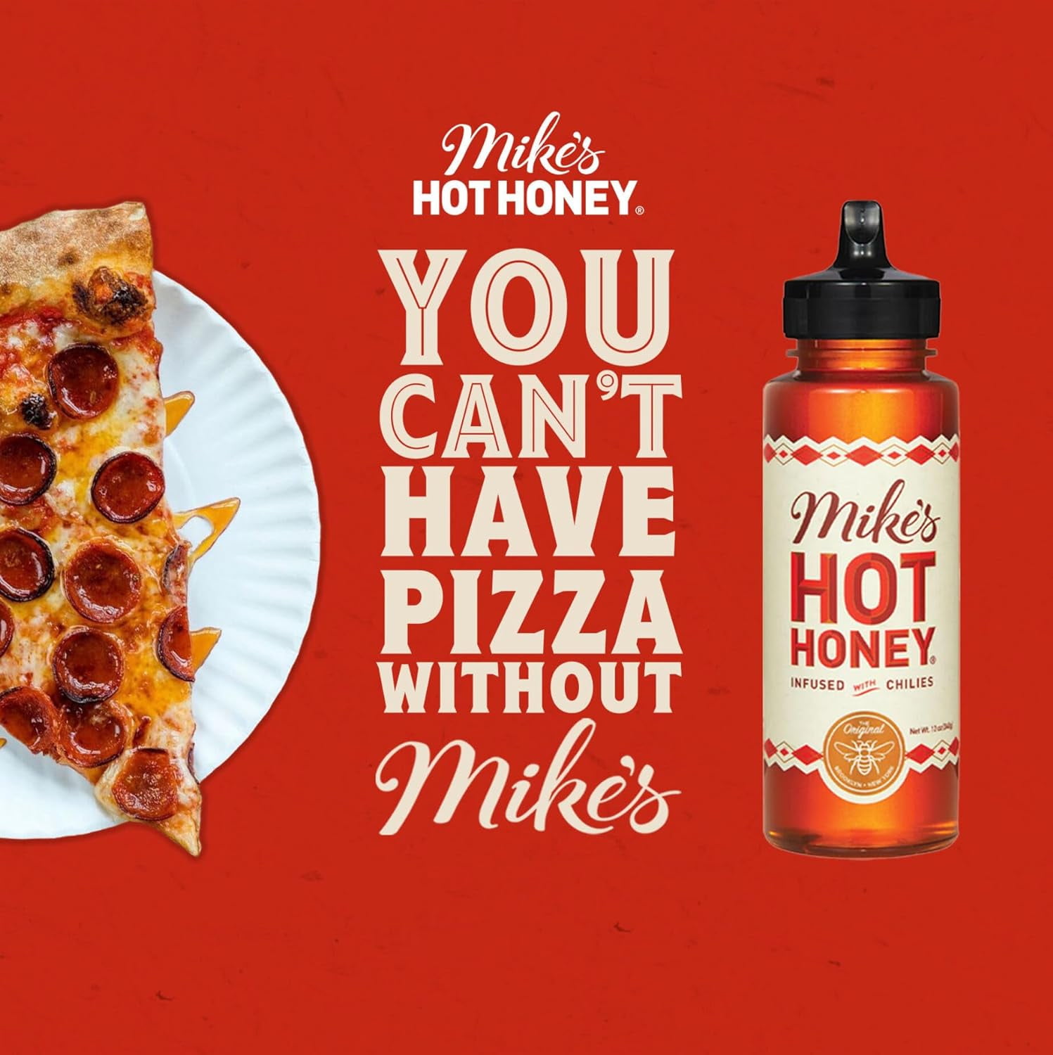 Mike's Hot Honey – 12 Oz Squeeze Bottle, Honey With A Kick! Gluten-Free, Paleo, Kosher
