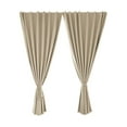 thumbnail image 2 of Uv Resistant Outdoor Curtains Cozival Outdoor Patio Curtains 2 Panels - Uv Blocking & Windproof Drapes with Sticky Top And Back Tab Hooks, Sun Shade for Gazebo, Porch, Deck, Beige, 2 of 9
