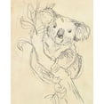 thumbnail image 2 of Vess, June Erica 12x14 Black Ornate Wood Framed with Double Matting Museum Art Print Titled - Outback Sketch II, 2 of 4