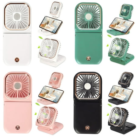 

Fnyko Portable Mini Fan as Power Bank Phone Holder Handheld Fan Desk Fan USB Rechargeable Hand Fans 3000 mAh Power Bank 3 Speed modes Neck lanyard