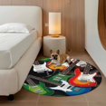 thumbnail image 2 of Guitar Round Area Rug 7Ft Washable Circle Rugs for Dorm Laundry Room, Cartoon Modern Colorful Guitars Non-Slip Carpet Floor Mats Indoor Outdoor Carpet Runner Aesthetic Home Decor, 2 of 8