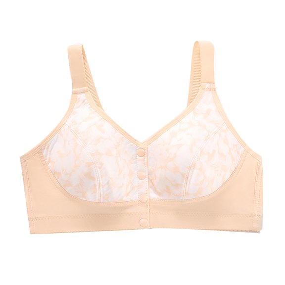 Admvng Womens Bras Oversized Bra Without Steel Rims Printed Underwear, Size S-5XL