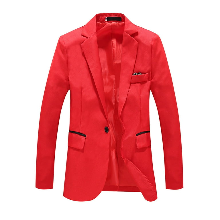 Mens red sports blazer top