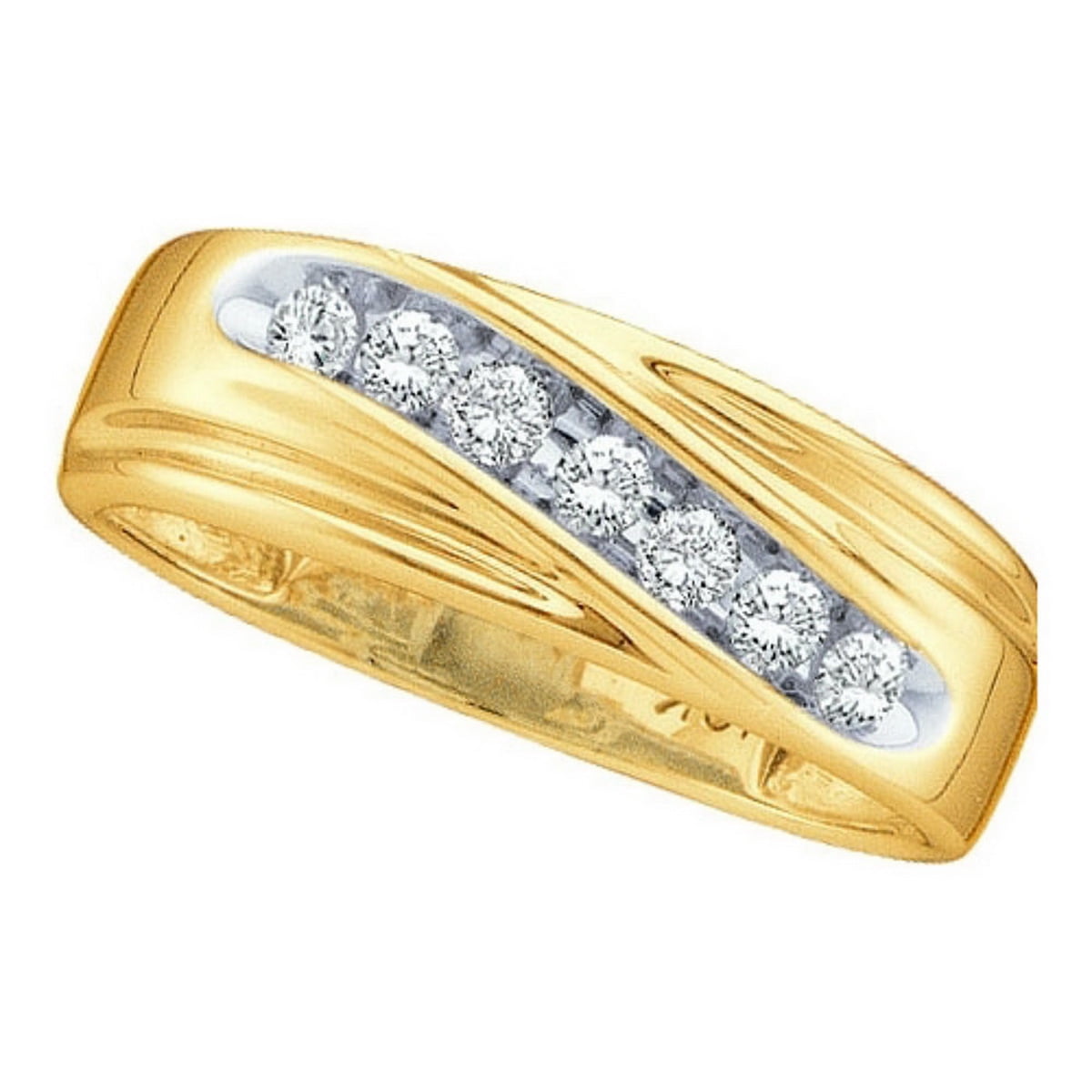 Mia's Collection 10k Yellow Gold Round Channelset