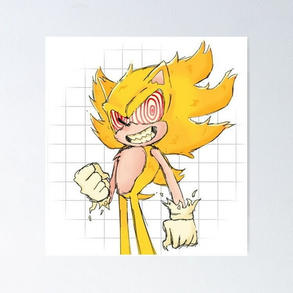 Kna Prints - Poster Fleetway Super Sonic, UNFRAMED-8x12
